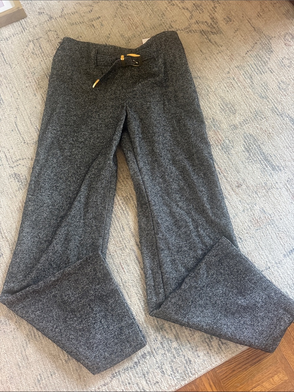 Brandon Maxwell Heather Gray Knit Pull-On Trousers
